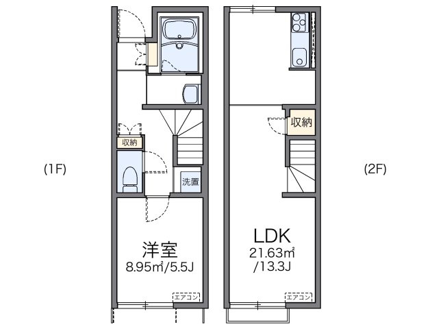 【間取り】 | レオネクストエスポワール愛戸