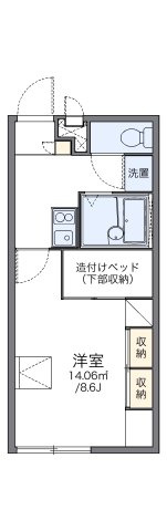 【間取り】 | レオパレスカネエーズ松ヶ丘Ｂ棟