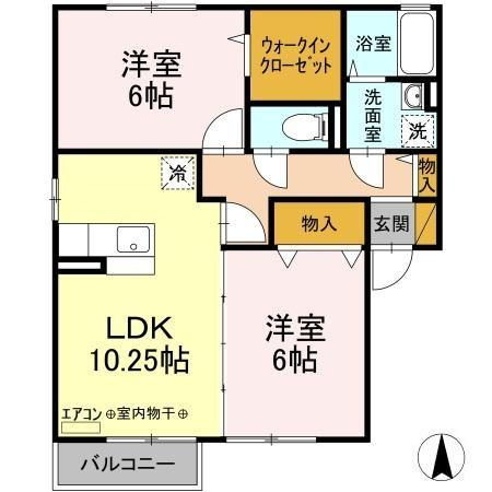 クレストパークＡの間取り