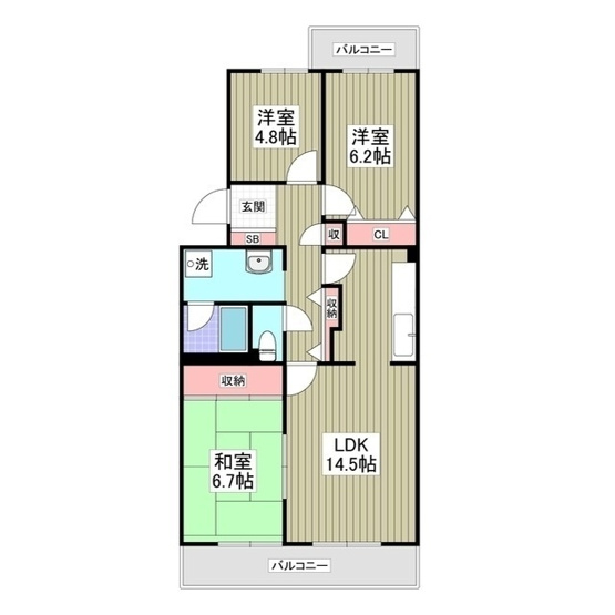 【間取り】 | 竜ヶ崎ハイツB