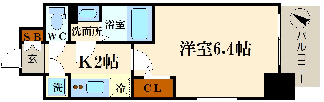 エスリード南堀江グランツの間取り