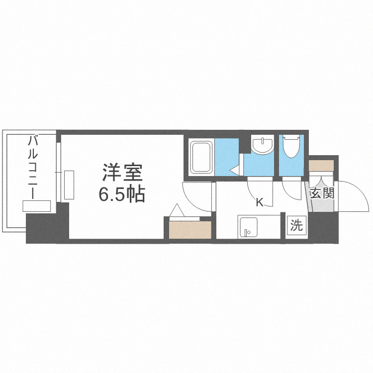 エステムコート四天王寺夕陽丘Ⅱの間取り