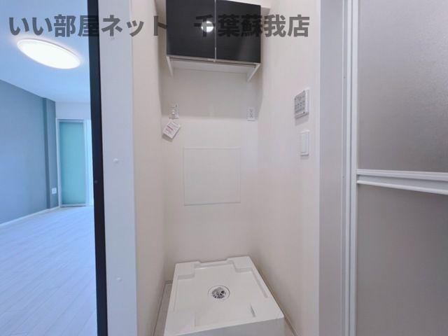 サンライズ・ガーデンⅢの洗面所|スペースが確保できる洗面所です
