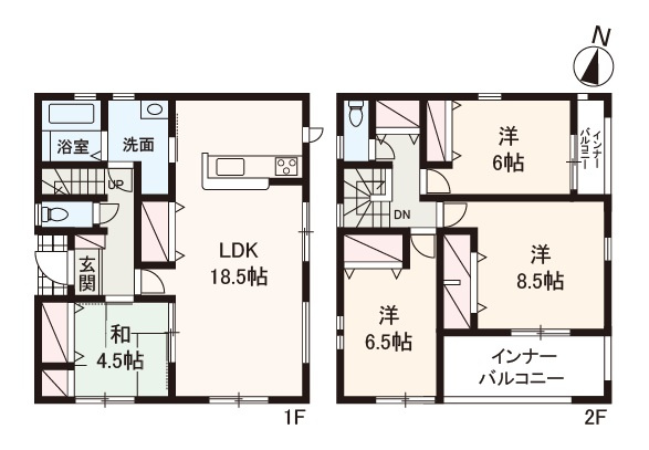 【間取り】 | Livele Garden.S堺市東区日置荘西町8丁 | ゆとりの4LDK新築戸建！カースペース並列2台分有(車種による)。