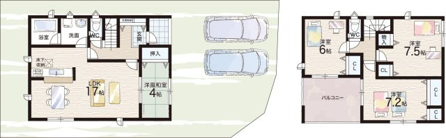 加東市社　第22期　新築一戸建ての間取り|2号地