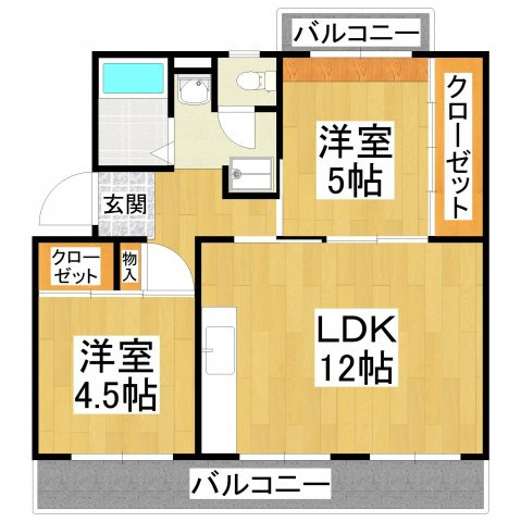 【間取り】 | ヴィラナリー狭山5号棟