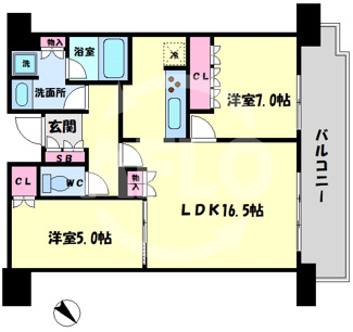 【間取り】 | ザ・パークハウス中之島タワー　中之島小学校区 | ザ・パークハウス中之島タワー　開放感ある間取り