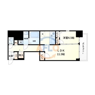 【間取り】 | S-RESIDENCE阿波座bouncy | S-RESIDENCE阿波座bouncy　間取り