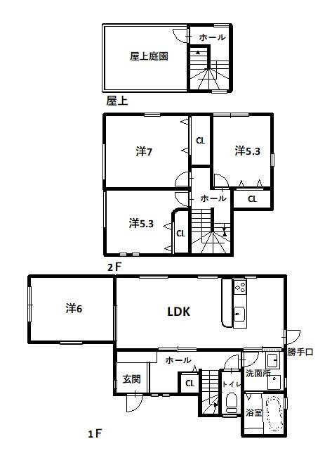 和歌山市楠見中・中古戸建・54812の間取り