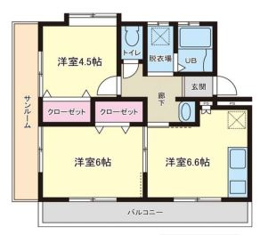 西舞マンションの間取り