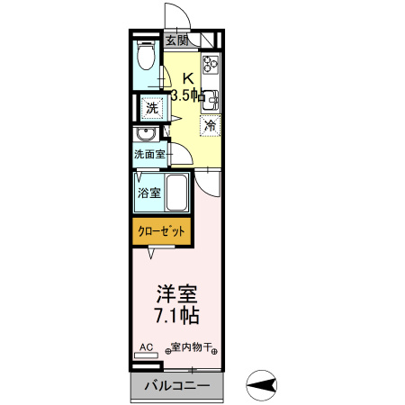 パレス国立の間取り