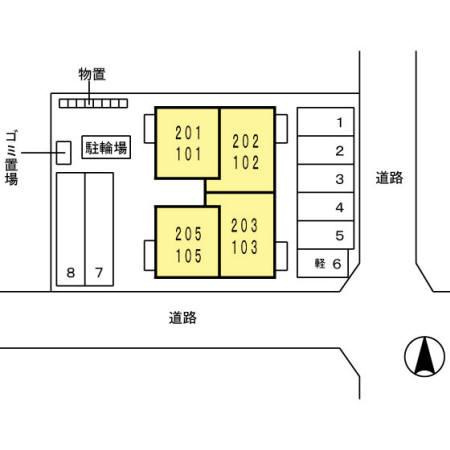 メゾンドオランジュの区画図