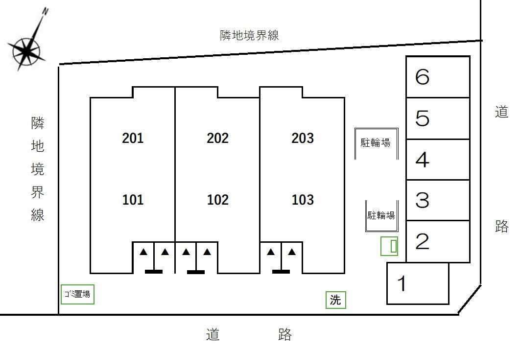 シュエット松ノ木の区画図