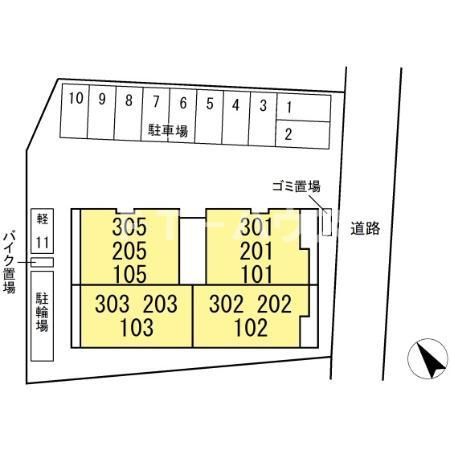 D-ガルデニアの区画図