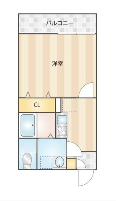 八千代市勝田台１丁目のアパートの間取り