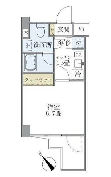 KDXレジデンス門前仲町の間取り