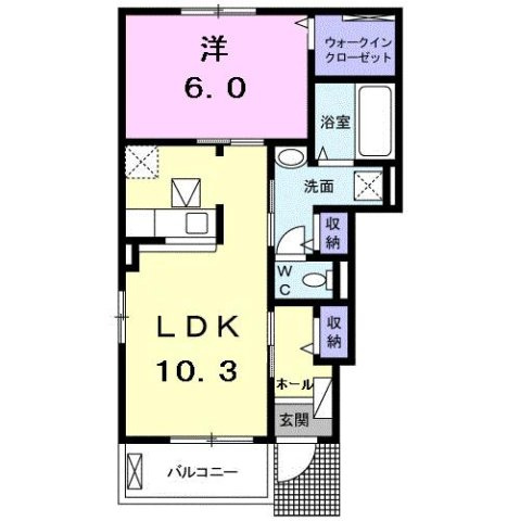 アベニール　Ａの間取り