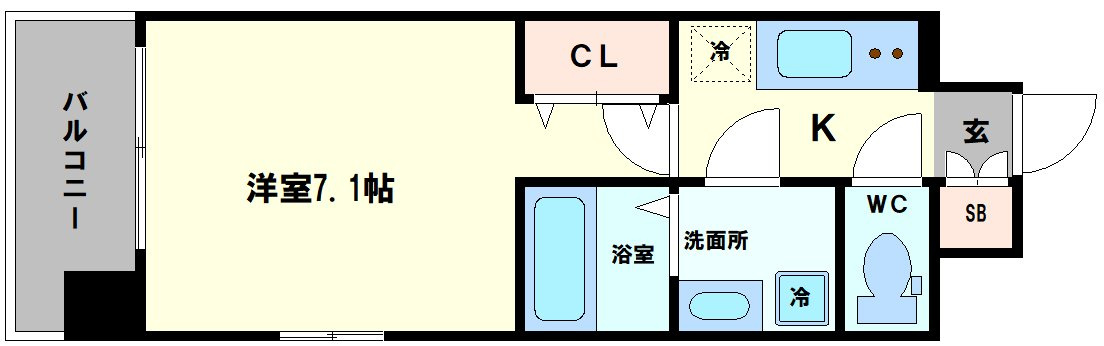 ワールドアイ難波南PORTAの間取り