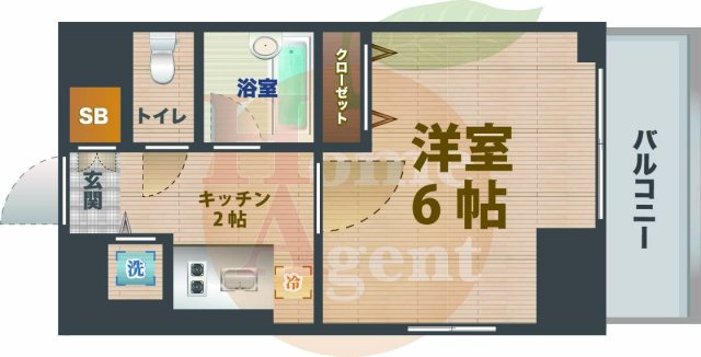 【間取り】 | スカイコート新宿落合壱番館 | 1Kのお部屋です。