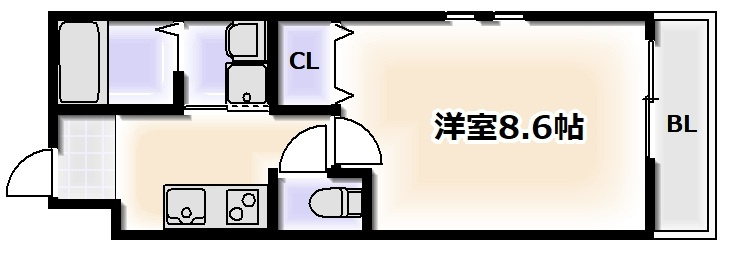 フジパレス我孫子前駅Ⅱ番館の間取り