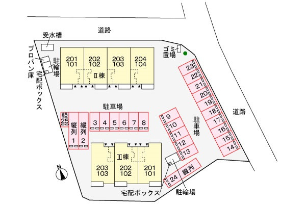 ｂｅｌｌ　ｆｒａｎｃ　Ⅱの区画図|駐車場