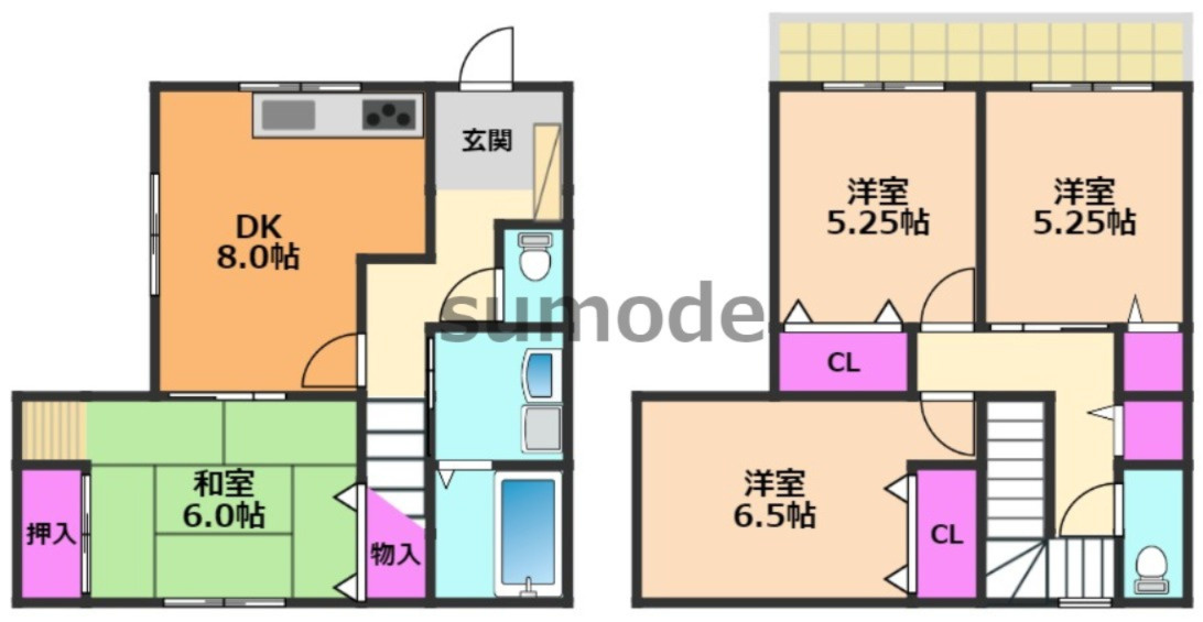 緑が丘2丁目戸建の間取り