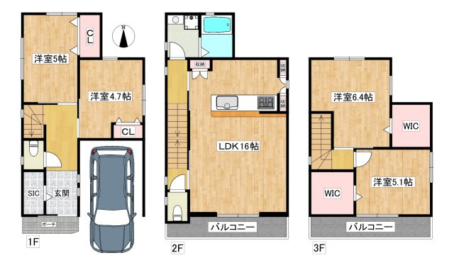 【間取り】 | 瓦林町新築戸建