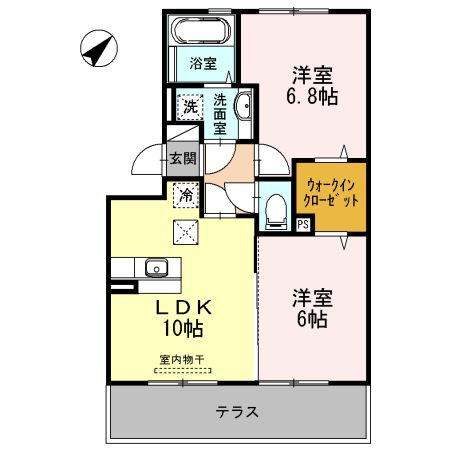 グランベージュ　A棟の間取り