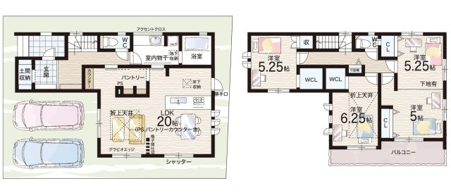 泉佐野市日根野　第2期　新築一戸建ての間取り