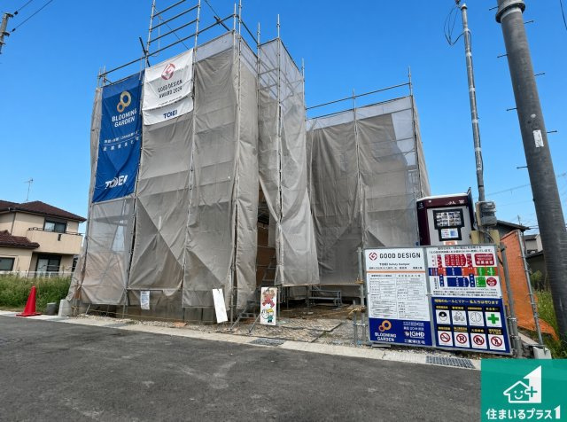 泉佐野市日根野　第2期　新築一戸建ての外観|周辺は落ち着いた街並みの住宅地！子育てがしやすい住環境です！まだ未完成ですが、現地でしかわからない事もございます。是非一度ご覧ください。