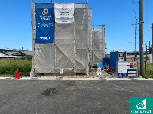 泉佐野市日根野　第2期　新築一戸建ての外観|周辺は落ち着いた街並みの住宅地！子育てがしやすい住環境です！まだ未完成ですが、現地でしかわからない事もございます。是非一度ご覧ください。