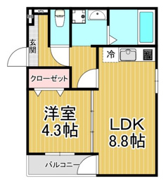 フジパレス西宮甲東園3番館の間取り