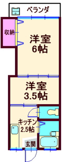 【間取り】 | 堀切ハイツ