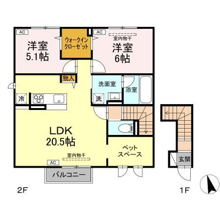 TORISIA大沢川原の間取り