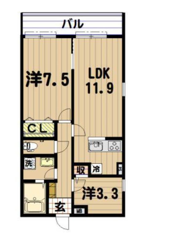 fare KAMEIDOの間取り