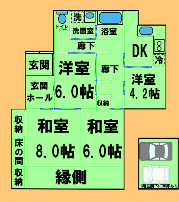 東浦戸建ての間取り