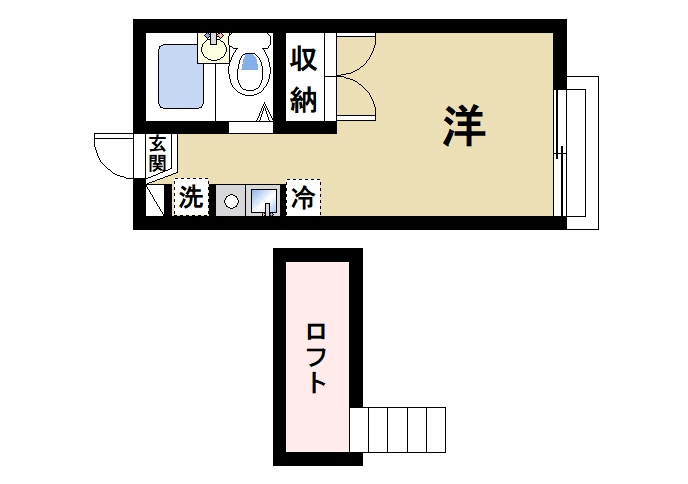レオパレス法華寺の間取り
