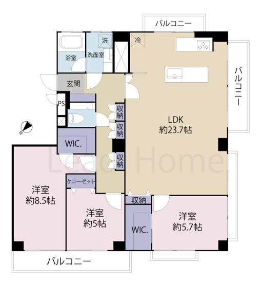 【間取り】 | ニュー常磐松マンション