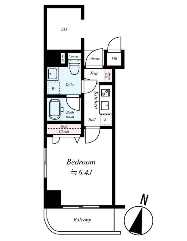 横浜市西区戸部本町の賃貸マンションの間取り