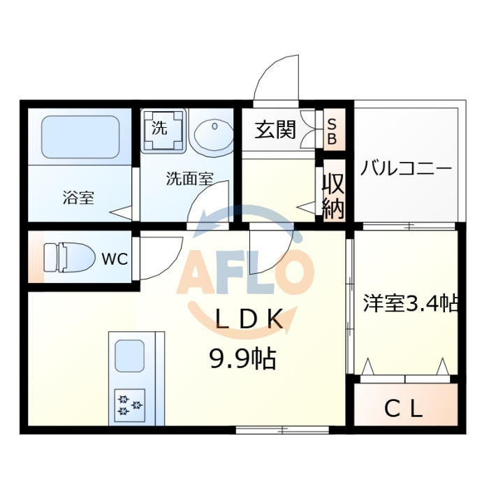 メゾンミロワール天王寺の間取り|メゾン ミロワール天王寺　間取り図