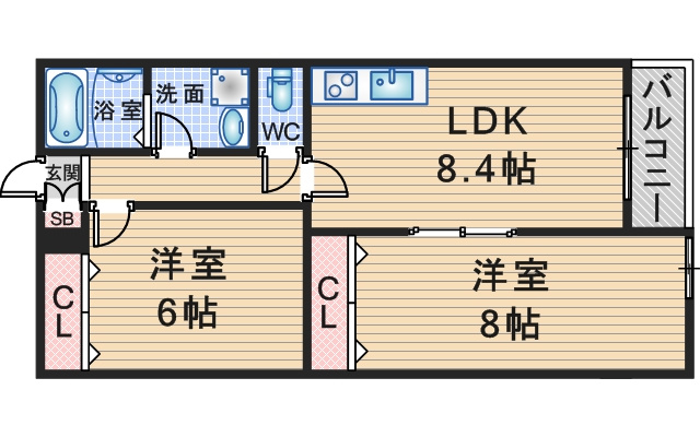 クレセル利倉東Ⅰの間取り