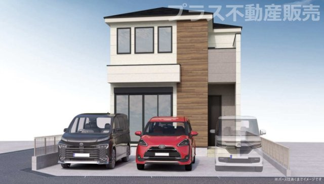 【外観】 | 福岡市南区鶴田2丁目6期　1号棟（全4区画）【仲介手数料無料・0円】 | 完成イメージの外観パースです。