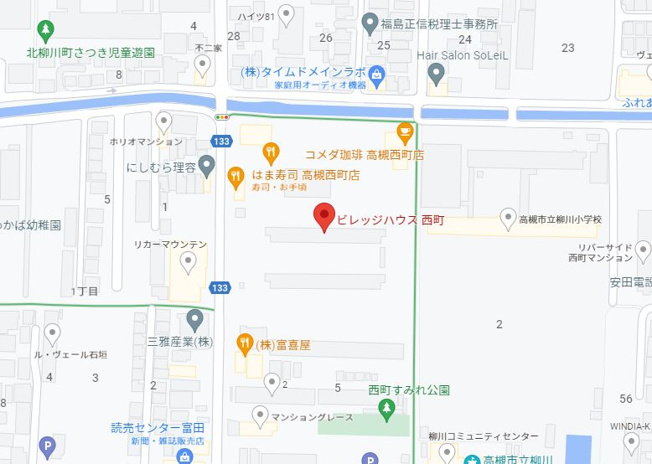 【地図】 | ビレッジハウス西町4号棟