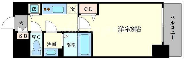 プレサンス谷町七丁目Ⅱの間取り