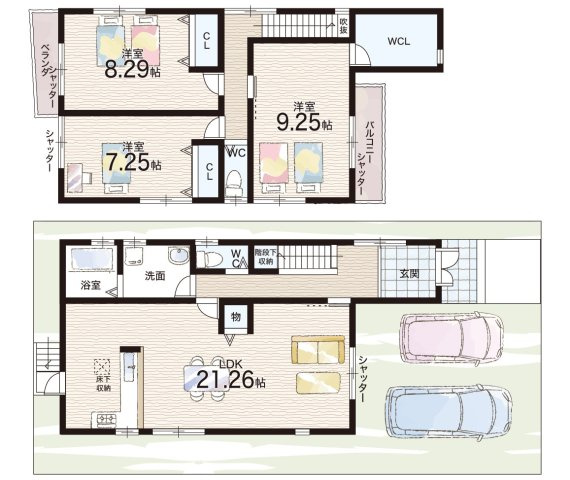 京都市伏見区久我御旅町　第31期　新築一戸建ての間取り|20号地