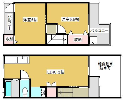 高柳7丁目貸家の間取り