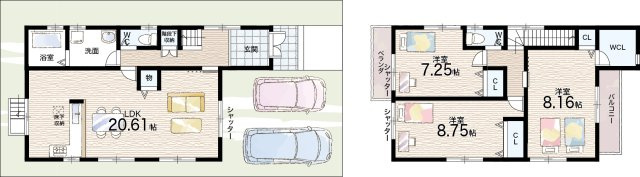 京都市伏見区久我御旅町　第31期　新築一戸建ての間取り|19号地