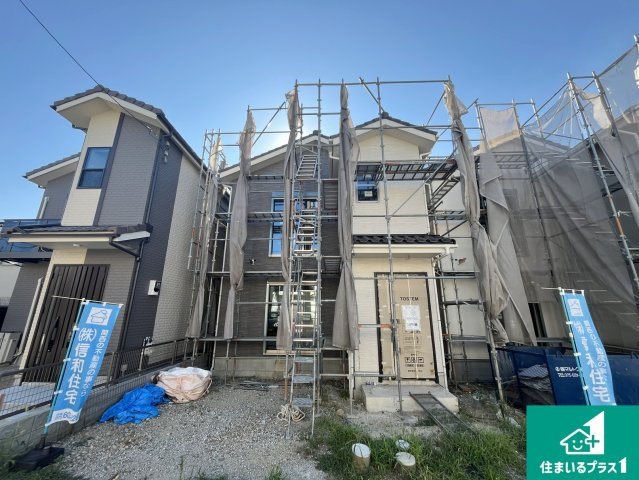 京都市伏見区久我御旅町　第31期　新築一戸建ての外観|現在の進捗状況です！順調に作業進行中、完成が待ち遠しいです！詳細の間取り等、お気軽にお問い合わせください！