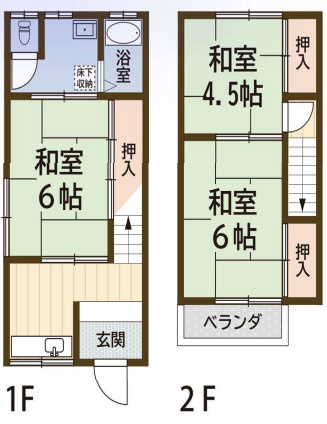 木屋元町貸家の間取り