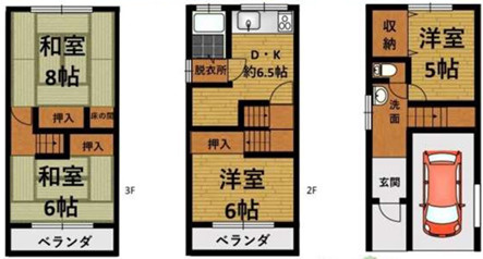 長尾家具町戸建の間取り